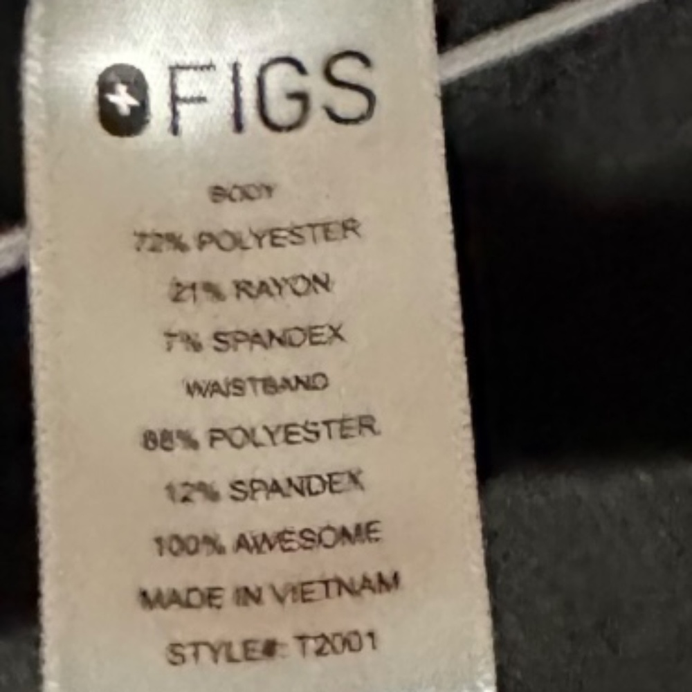 Figs Black Scrub Cargo Pants Sz S - Picture 3 of 4